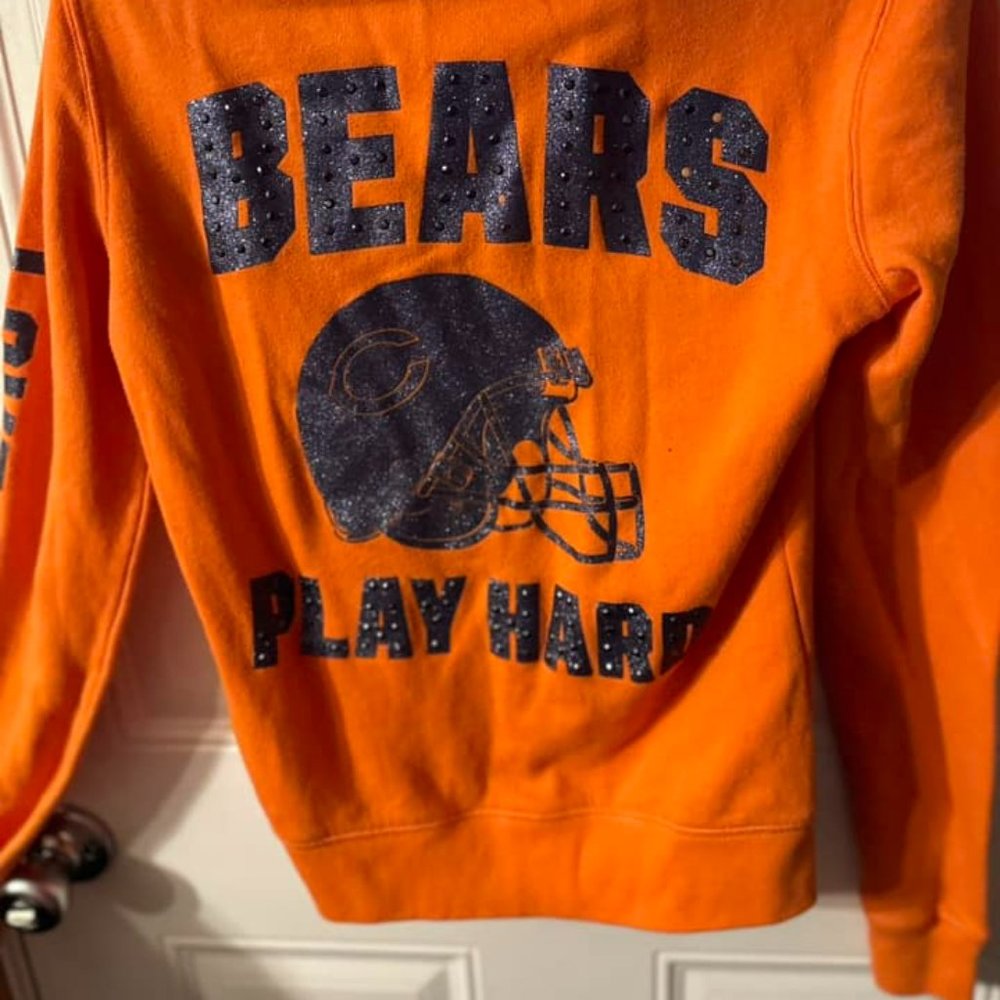 PINK Chicago Bears Bling Zip Up Hoodie